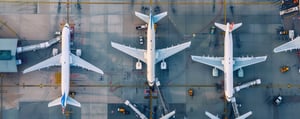 Aerial Image of Commercial Planes 