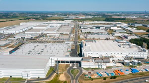 Aerial View of Industrial Buildings