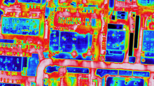 Aerial Infrared of Buildings